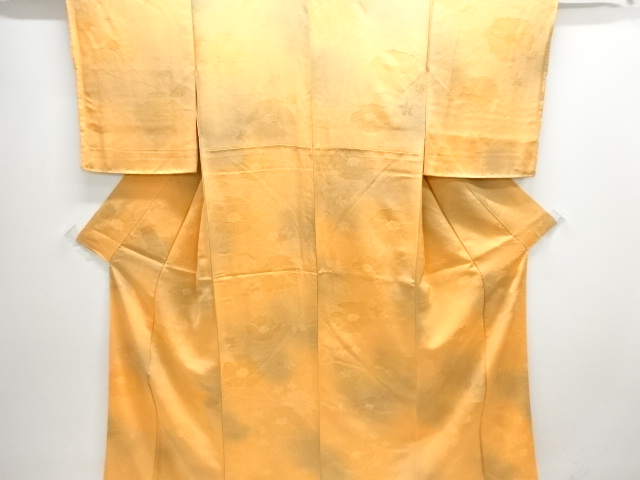 JAPANESE KIMONO / IROMUJI / WOVEN / FLORAL PLANTS